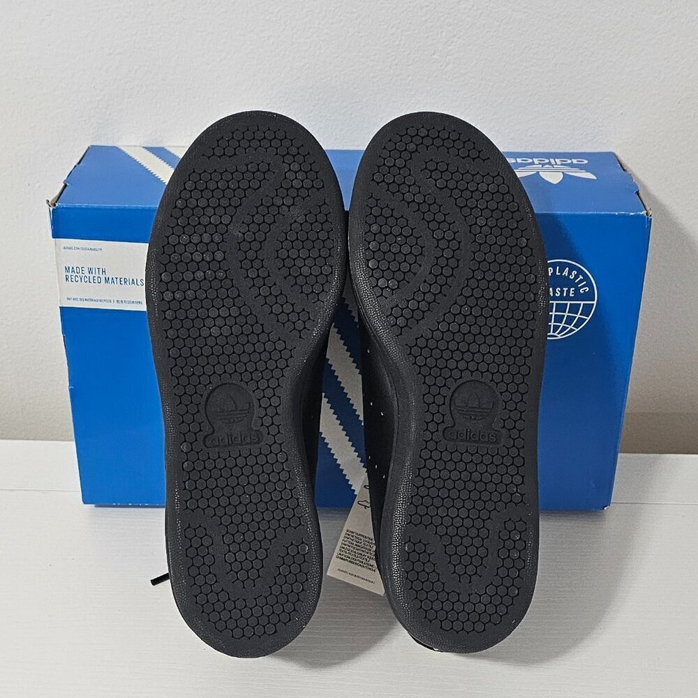 Adidas Stan Smith  'BLACK SEMI SOLAR YELLOW'  Men's Shoes Size 8   H00326 - Picture 6 of 7